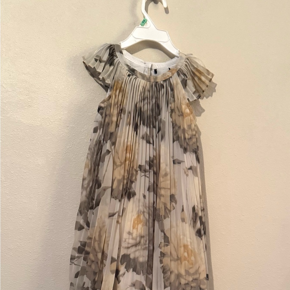 Floral Pleated accordian Dress